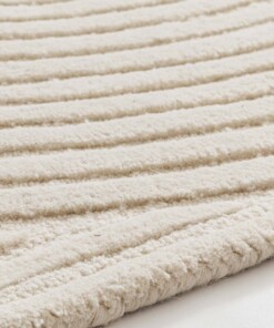 Japandi Teppich - Balans Elfenbein - close up, thumbnail Japandi Teppich - Balans Elfenbein - close up, thumbnail