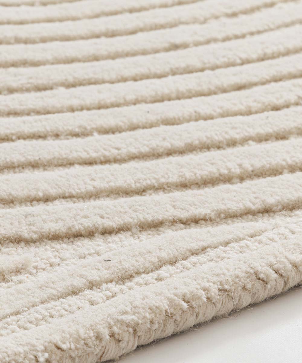 Japandi Teppich - Balans Elfenbein - close up Japandi Teppich - Balans Elfenbein - close up