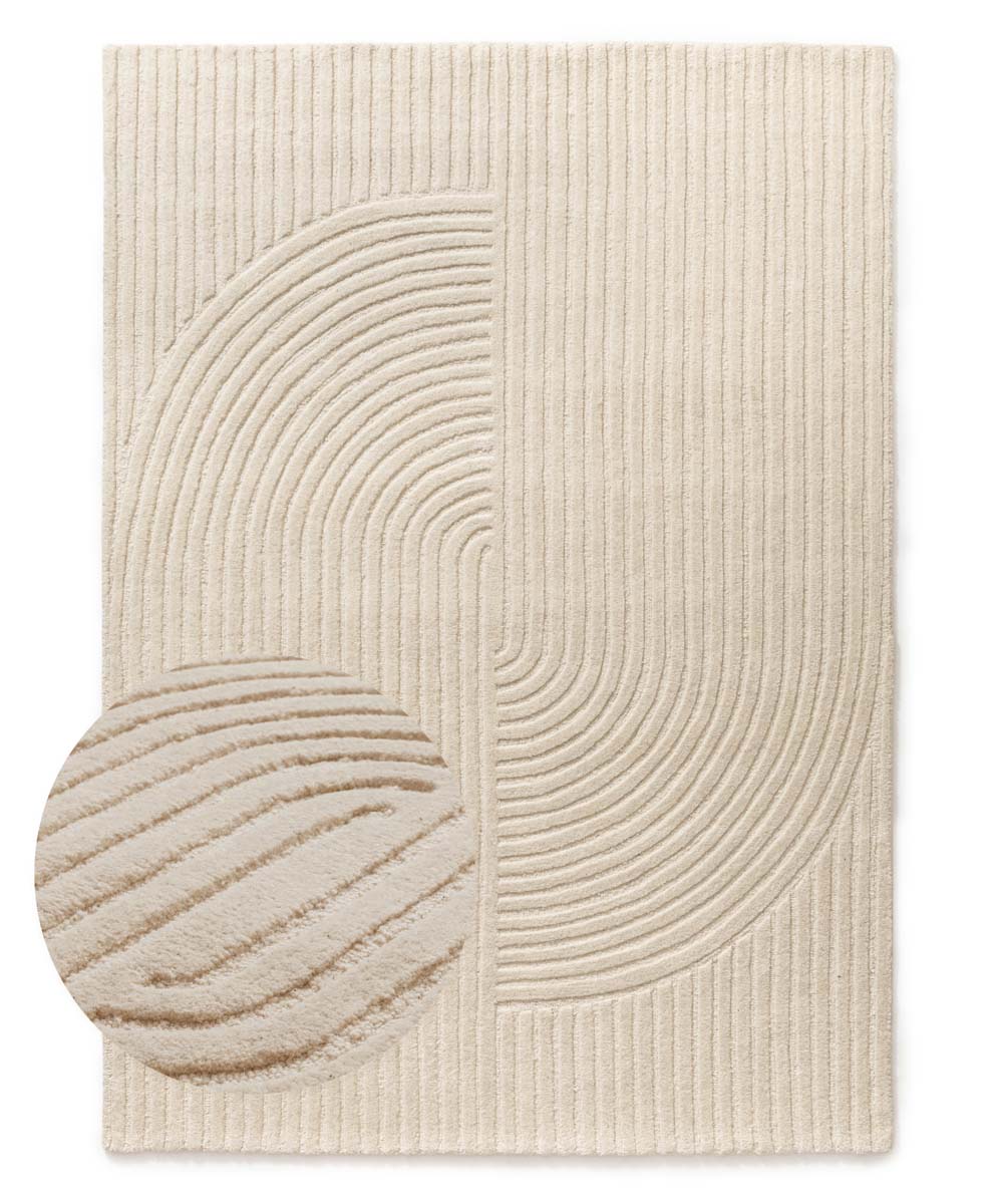 Japandi Teppich - Balans Elfenbein - overzicht Japandi Teppich - Balans Elfenbein - overzicht