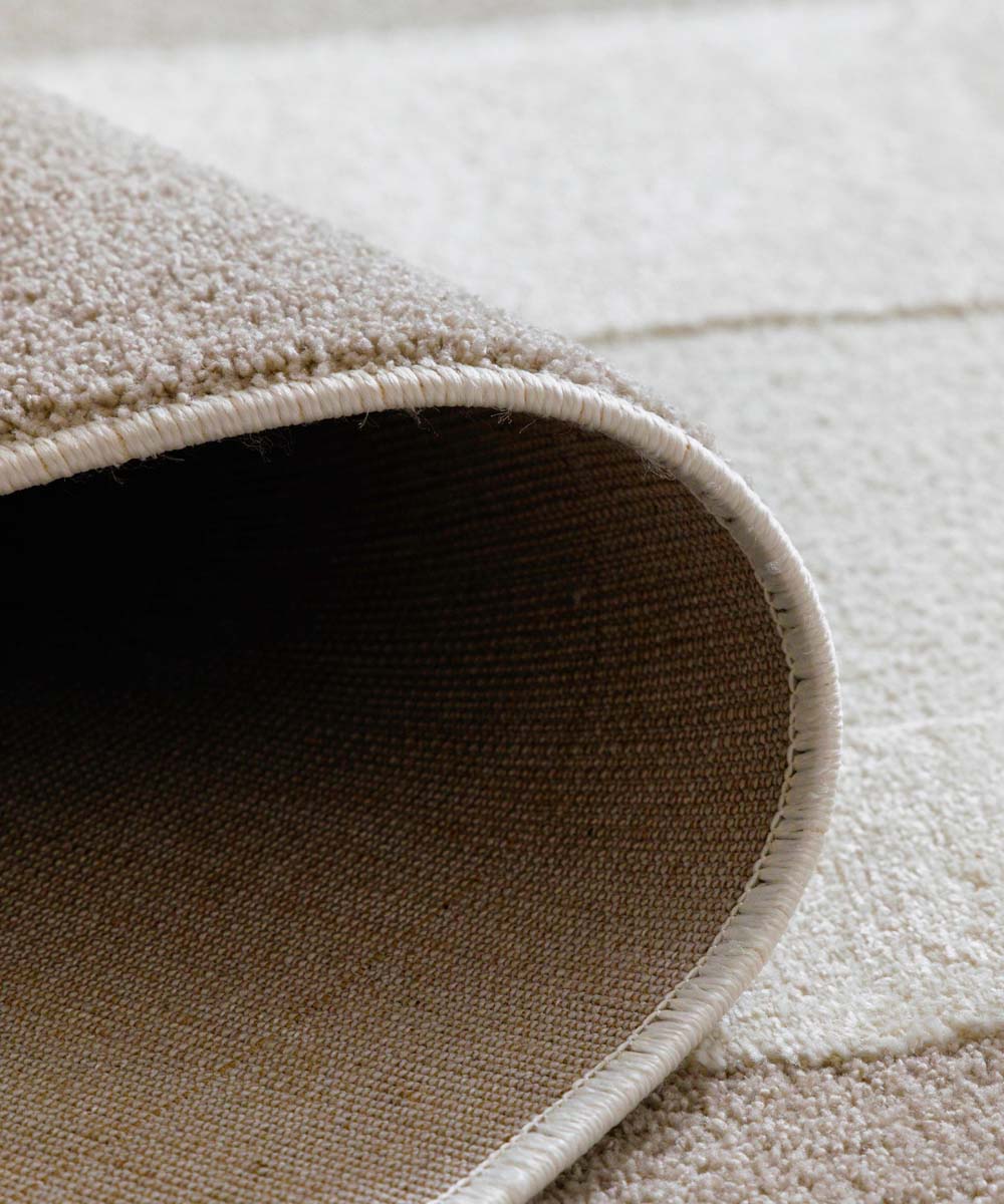 Skandinavischer Teppich - Ridge Nevi Creme/Beige - close up Skandinavischer Teppich - Ridge Nevi Creme/Beige - close up