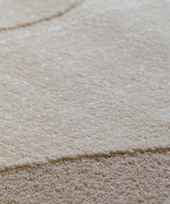 Skandinavischer Teppich - Ridge Nevi Creme/Beige - close up
