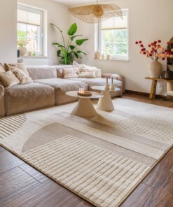 Skandinavischer Teppich - Ridge Sora Creme/Beige - sfeer