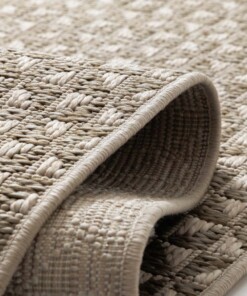 Balkonteppich Jute Optik - Alvra Dot Beige - close up
