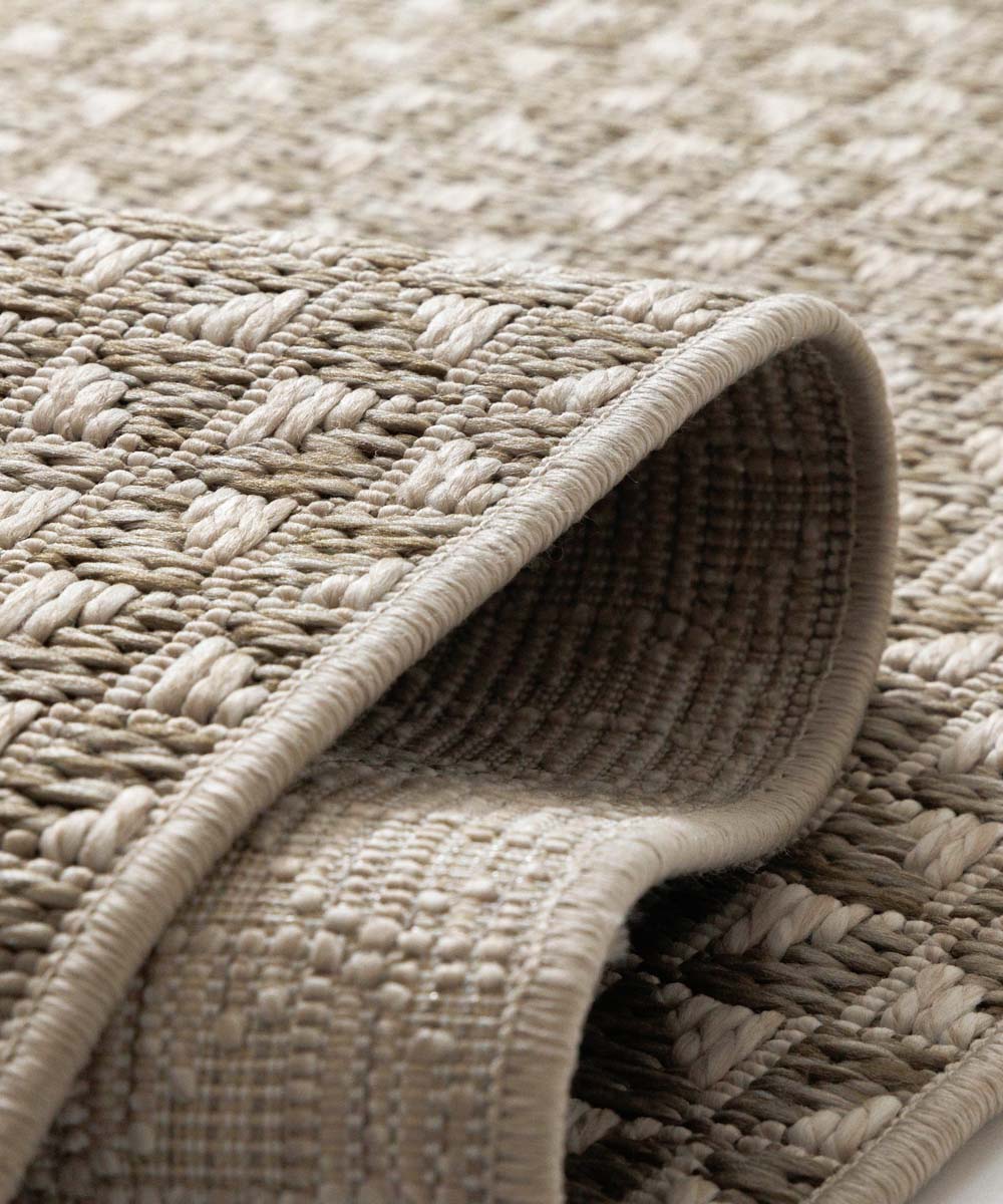Balkonteppich Jute Optik - Alvra Dot Beige - close up Balkonteppich Jute Optik - Alvra Dot Beige - close up