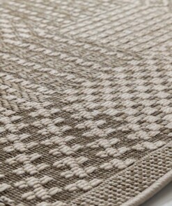 Balkonteppich Jute Optik - Alvra Tile Beige - close up