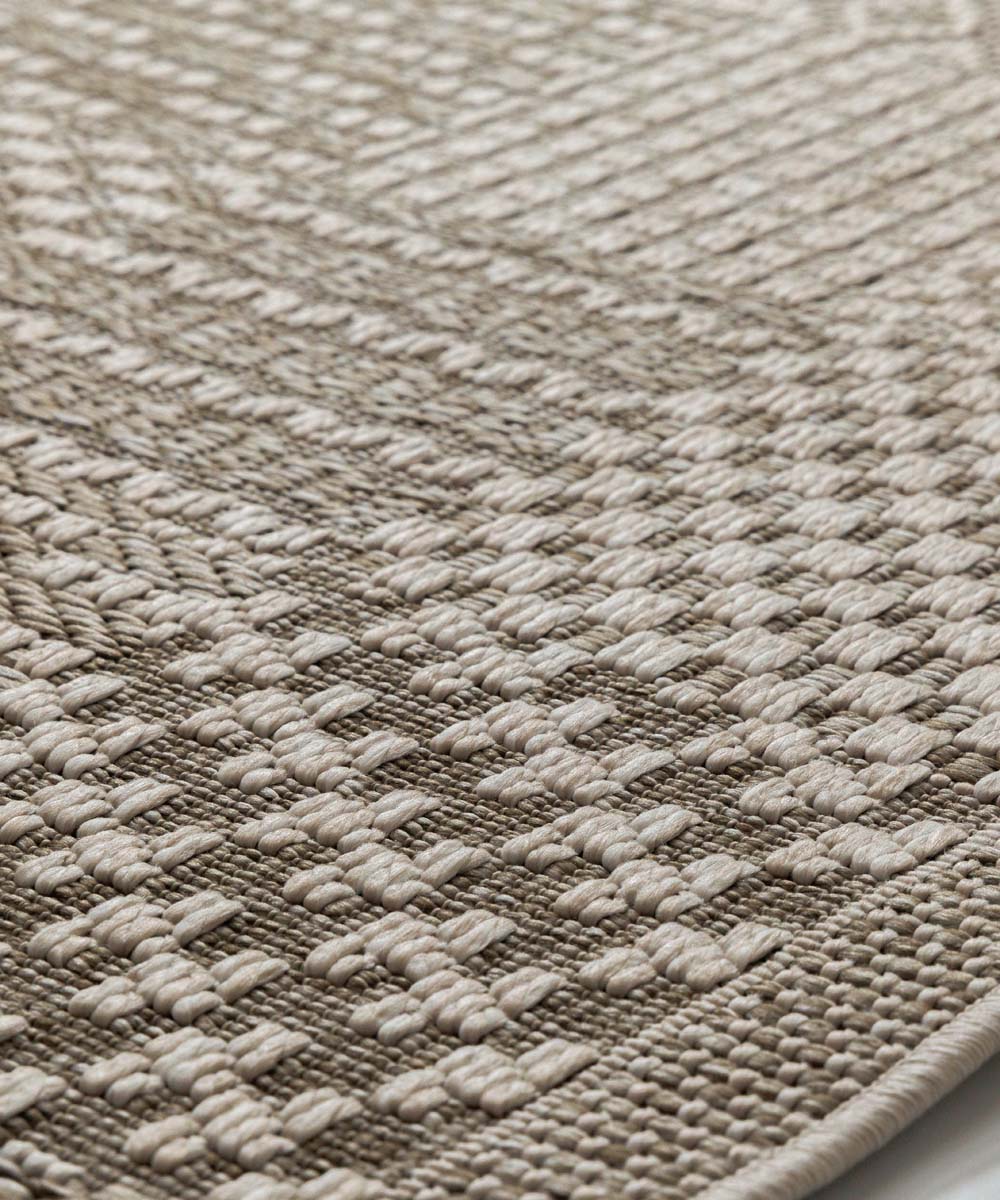 Balkonteppich Jute Optik - Alvra Tile Beige - close up Balkonteppich Jute Optik - Alvra Tile Beige - close up