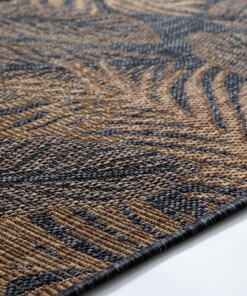 Outdoor Läufer Jute Optik - Borealis Schwarz/Beige - close up