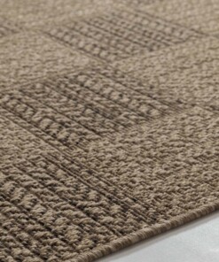 Balkonteppich in Jute Optik - Cana Quadro Beige - close up
