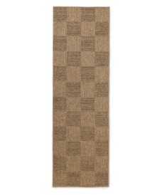 Balkonteppich in Jute Optik - Cana Quadro Beige - overzicht, thumbnail