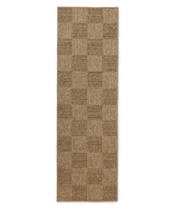 Balkonteppich in Jute Optik - Cana Quadro Beige - overzicht