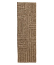 Balkonteppich in Jute Optik - Cana Riva Beige - overzicht, thumbnail