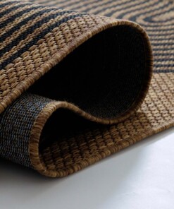 Outdoor Läufer Jute Optik - Serenity Beige/Schwarz - close up