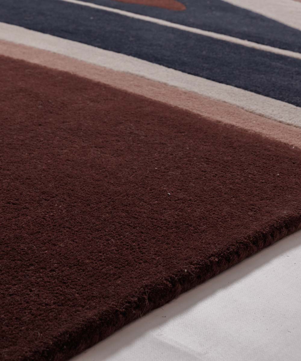 Moderner Teppich - Skulptur Canyon rot/blau - close up Moderner Teppich - Skulptur Canyon rot/blau - close up