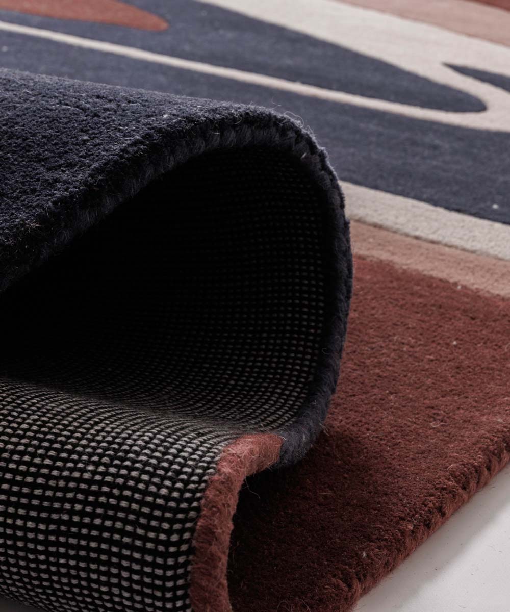 Moderner Teppich - Skulptur Canyon rot/blau - close up Moderner Teppich - Skulptur Canyon rot/blau - close up