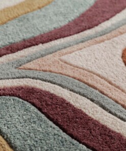 Moderner Teppich - Skulptur Flow multi - close up, thumbnail