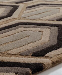 Moderner Teppich - Skulptur ocker - close up, thumbnail Moderner Teppich - Skulptur ocker - close up, thumbnail