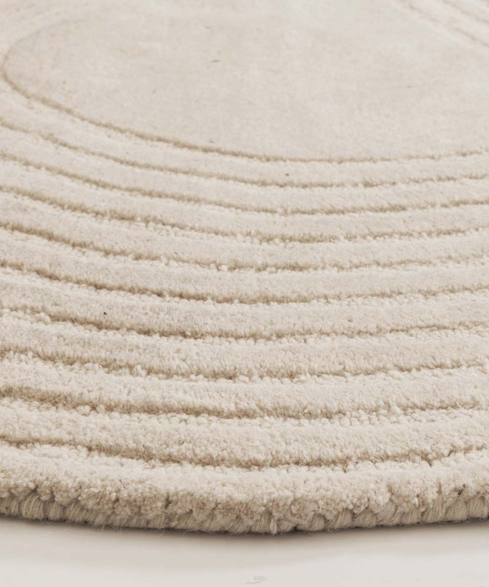 Organischer Design Teppich - Balans Flow Elfenbein - close up Organischer Design Teppich - Balans Flow Elfenbein - close up