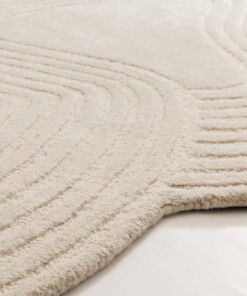 Organischer Design Teppich - Balans Flow Elfenbein - close up