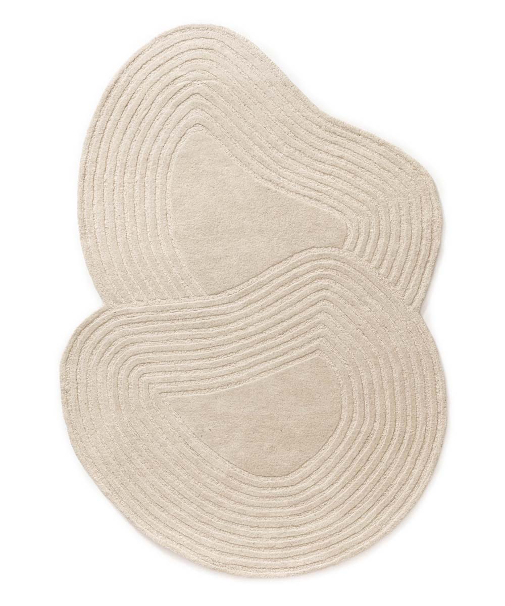 Organischer Design Teppich - Balans Flow Elfenbein - overzicht Organischer Design Teppich - Balans Flow Elfenbein - overzicht