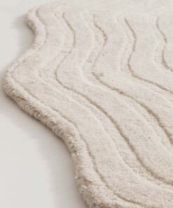 Organischer Design Teppich - Balans Oyster Elfenbein - close up, thumbnail Organischer Design Teppich - Balans Oyster Elfenbein - close up, thumbnail