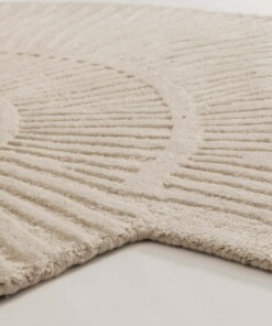 Organischer Design Teppich - Balans Shell Elfenbein - close up