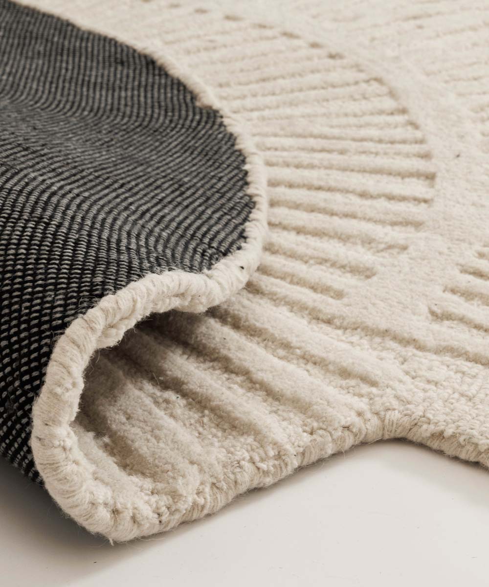 Organischer Design Teppich - Balans Shell Elfenbein - close up Organischer Design Teppich - Balans Shell Elfenbein - close up