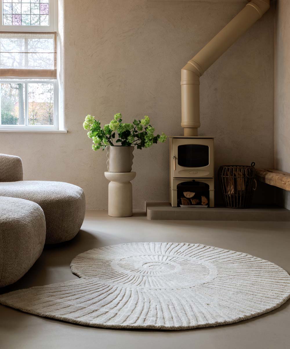 Organischer Design Teppich - Balans Shell Elfenbein - sfeer Organischer Design Teppich - Balans Shell Elfenbein - sfeer