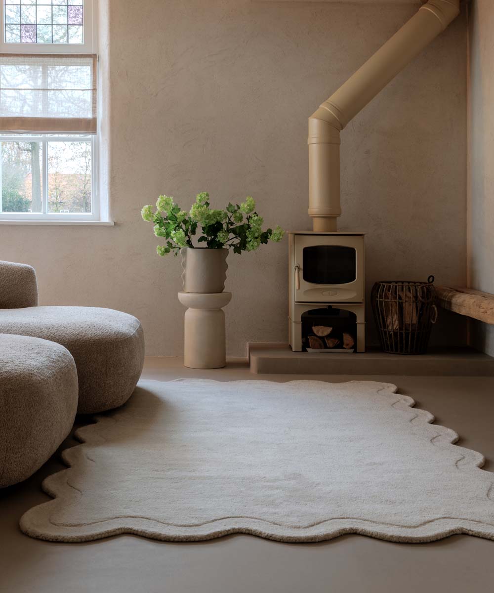 Organischer Design Teppich - Balans Swirl Elfenbein - sfeer Organischer Design Teppich - Balans Swirl Elfenbein - sfeer