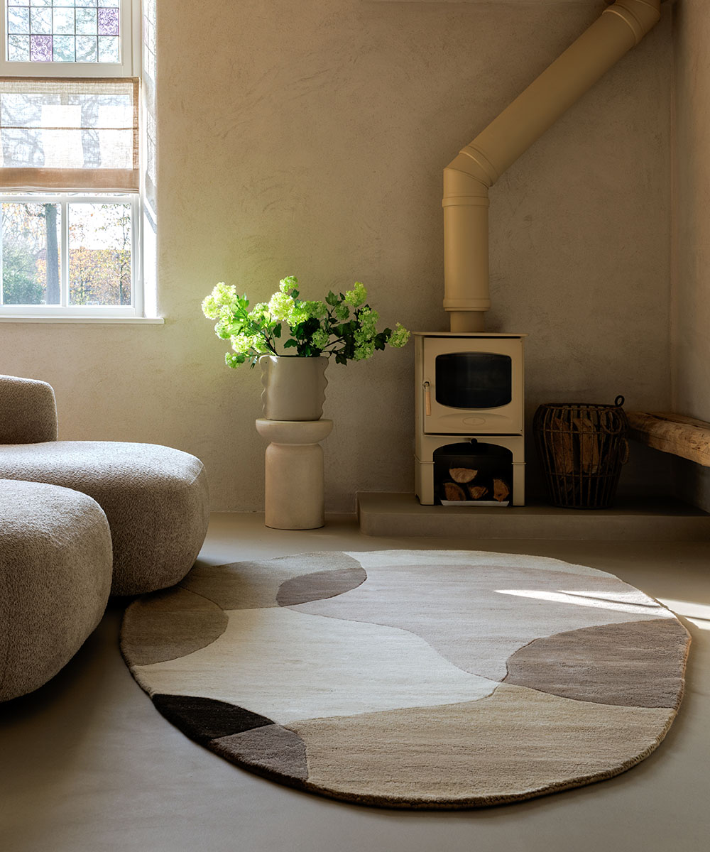 Organischer Wollteppich - Dune Beige - sfeer Organischer Wollteppich - Dune Beige - sfeer