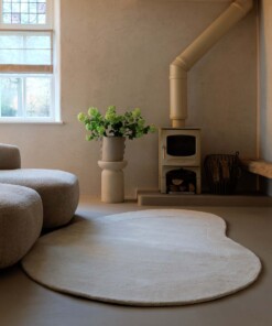 Organischer Wollteppich - Flyt Pebble Elfenbein - sfeer