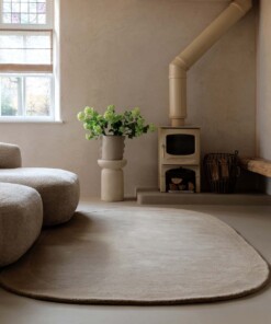 Organischer Wollteppich - Flyt Beige - sfeer