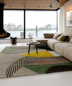 Retro Teppich - Skulptur Eye grün - sfeer