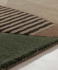 Retro Teppich - Skulptur Eye grün - close up