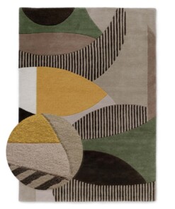 Retro Teppich - Skulptur Eye grün - overzicht