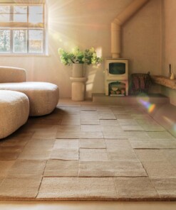 Retro Teppich - Summit Check beige - sfeer