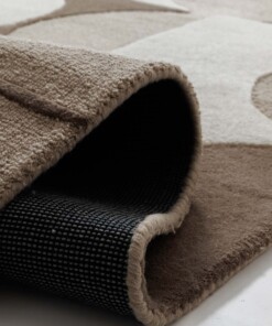 Retro Teppich - Summit Circles beige - close up, thumbnail