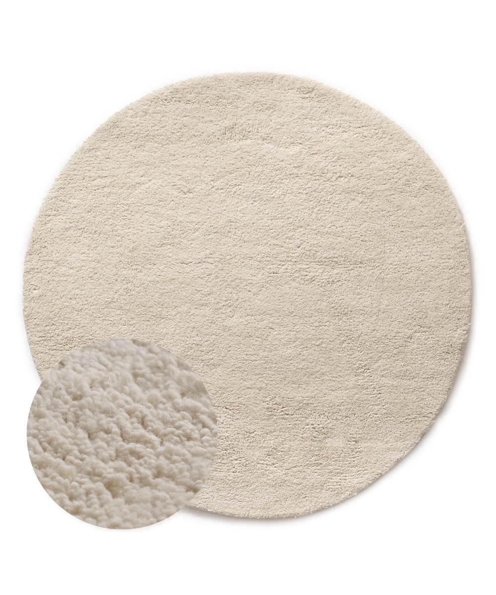 Runder Berberteppich - Nomad Elfenbein - overzicht Runder Berberteppich - Nomad Elfenbein - overzicht