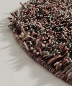 Runder Wollteppich - Aurelia lila - close up, thumbnail Runder Wollteppich - Aurelia lila - close up, thumbnail