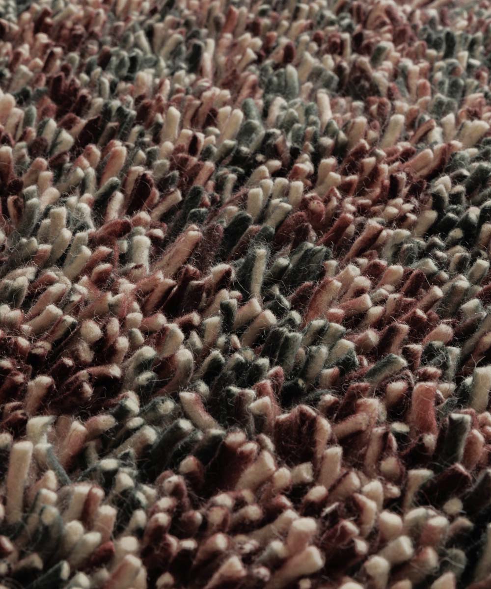 Runder Wollteppich - Aurelia lila - close up Runder Wollteppich - Aurelia lila - close up