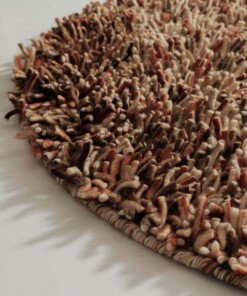 Runder Wollteppich - Aurelia terrakotta - close up