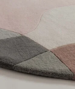 Runder Wollteppich - Dune Apricot - close up