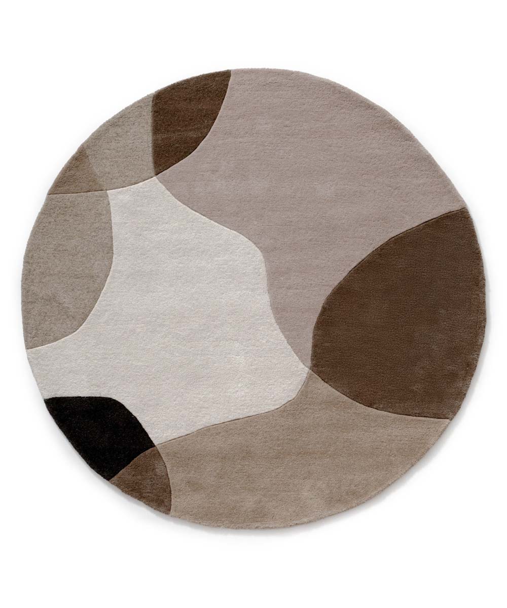 Runder Wollteppich - Dune Beige - overzicht Runder Wollteppich - Dune Beige - overzicht