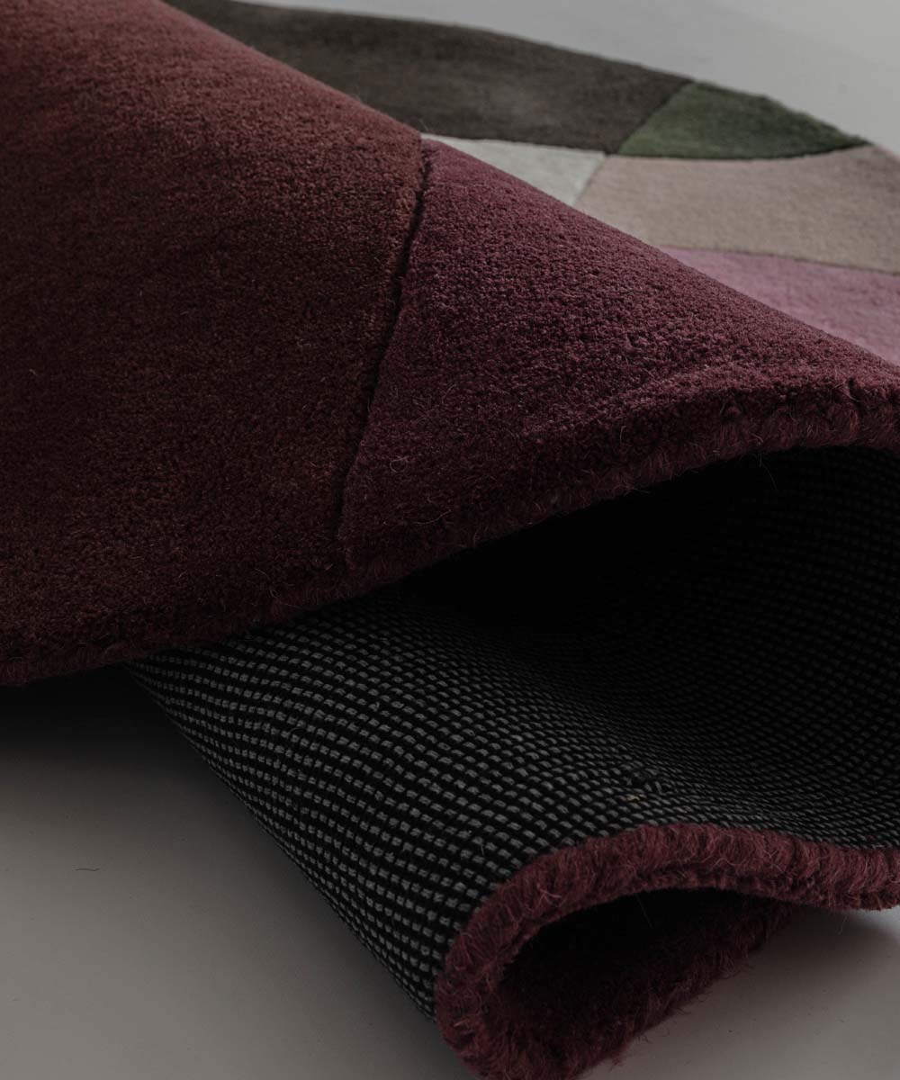 Runder Wollteppich - Dune Lila - close up Runder Wollteppich - Dune Lila - close up