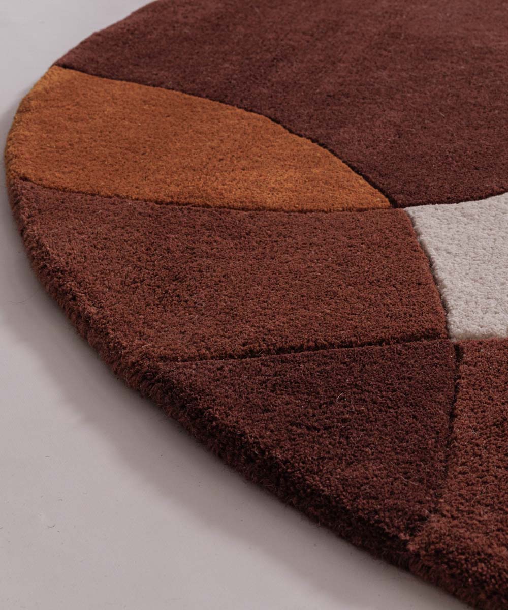 Runder Wollteppich - Dune Terrakotta - close up Runder Wollteppich - Dune Terrakotta - close up