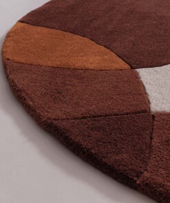 Runder Wollteppich - Dune Terrakotta - close up
