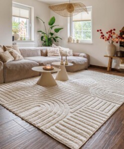 Teppich Skandinavisch - Arc Bend Creme - sfeer