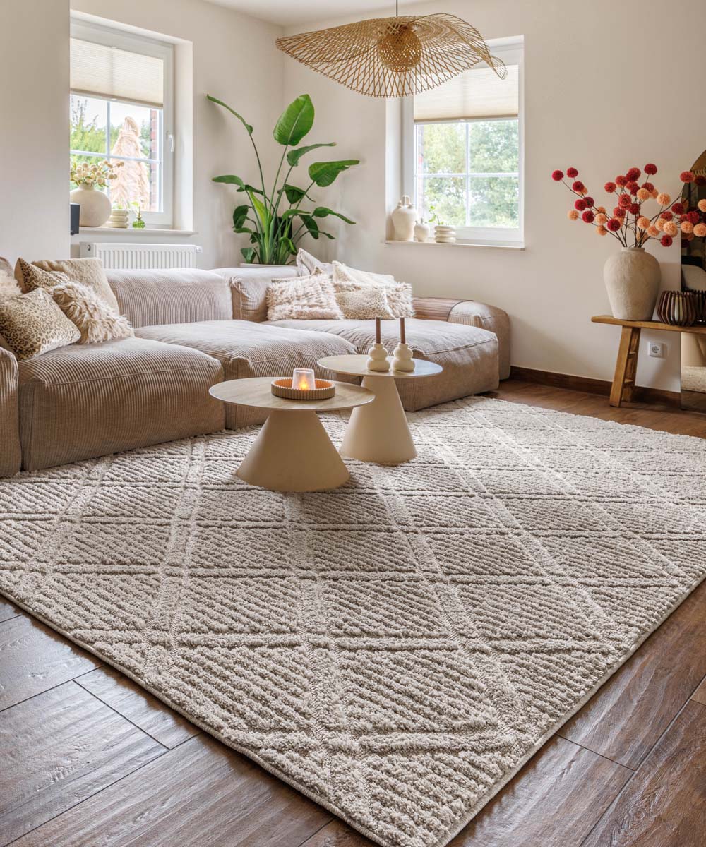 Teppich Skandinavisch - Arc Gem Beige - sfeer Teppich Skandinavisch - Arc Gem Beige - sfeer