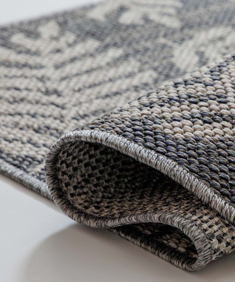 Outdoor Teppich Quadratisch Palmenblätter - Sunny Dunkelgrau - close up Outdoor Teppich Quadratisch Palmenblätter - Sunny Dunkelgrau - close up