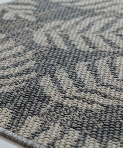 Outdoor Teppich Quadratisch Palmenblätter - Sunny Dunkelgrau - close up, thumbnail Outdoor Teppich Quadratisch Palmenblätter - Sunny Dunkelgrau - close up, thumbnail