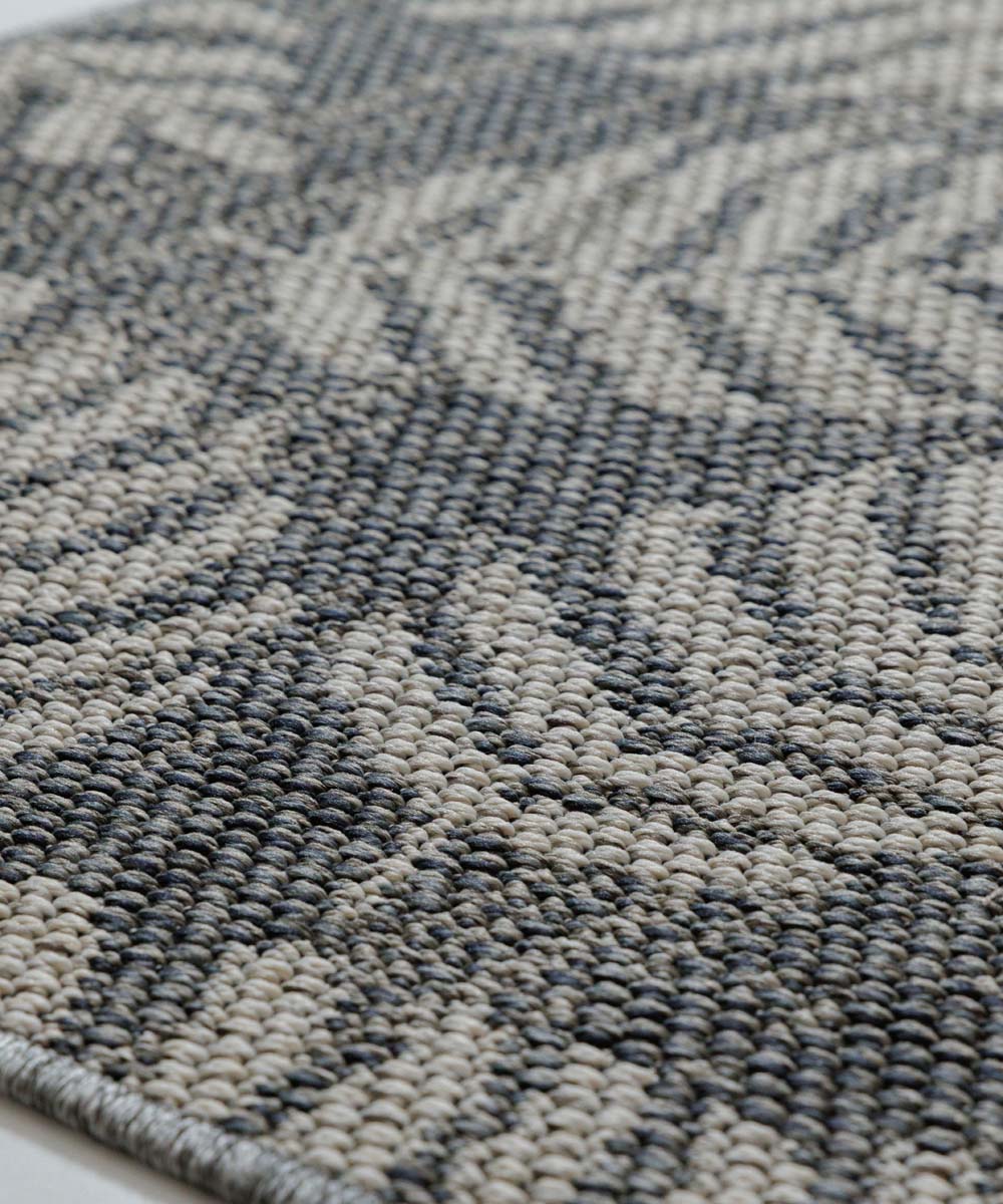 Outdoor Teppich Quadratisch Palmenblätter - Sunny Dunkelgrau - close up Outdoor Teppich Quadratisch Palmenblätter - Sunny Dunkelgrau - close up